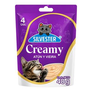 Alimento húmedo SILVESTER para gato atún vieira x48 g