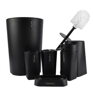 Juego de accesorios J&S HOME para baño 6 piezas negro