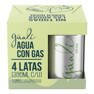 Agua GÜALÍ con gas 4 unds x330 ml c/u