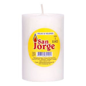 Velón SAN JORGE blanco #4