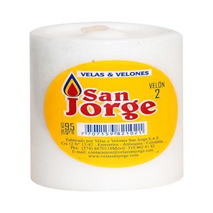 Velón SAN JORGE blanco #2