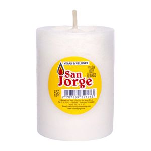 Velón SAN JORGE blanco #002
