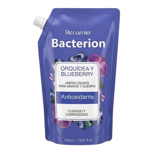 Jabón líquido BACTERION orquídea blueberry x500 ml