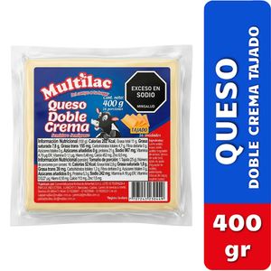 Queso MULTILAC doble crema tajado x400 g