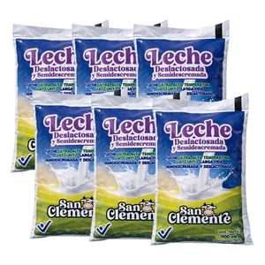 Leche SAN CLEMENTE deslactosada 6 unds x900 ml c/u