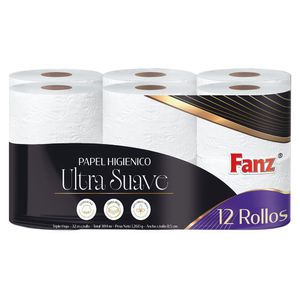 Papel Higienico Fanz * 12 Unidades Suave384m Triple Hoja