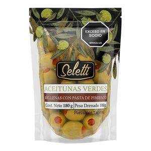 Aceitunas SELETTI verde rellena x100 g