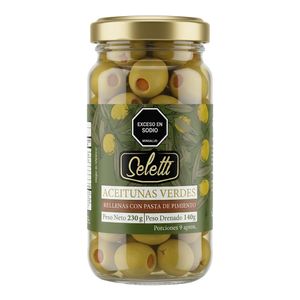 Aceitunas SELETTI verde rellena x140 g