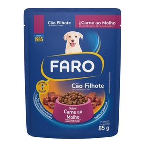 Alimento húmedo para cachorros FARO carne en salsa x85 g