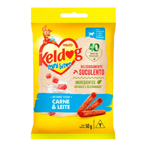 Snack KELDOG mini bites carne y leche x50 g