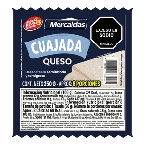 Queso cuajada MERCALDAS x250 g 2x3