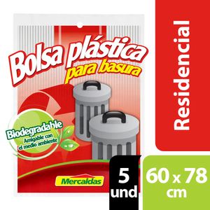 Bolsa para basura MERCALDAS 60x78 x5 unds 2x3