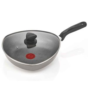 Wok IMUSA antiadherente con tapa de vidrio talent x 30 cm