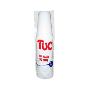 Vaso desechable TUC blanco 7 oz x50 unds