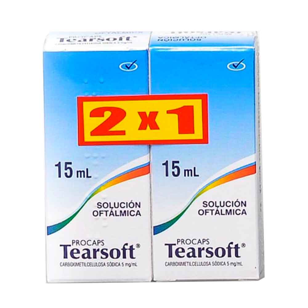 TEARSOFT 15ML SOLUC OFT PAG 1 LLEV 2 - Mercaldas