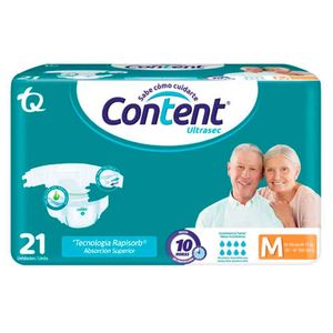 Pañal CONTENT ultrasec talla m x21 unds