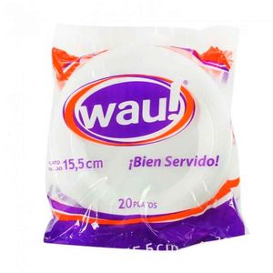Plato desechable WAU pando x20 unds