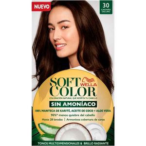 Kit Coloracion Tinte Wella Soft Color Castaño Oscuro x 35 ml