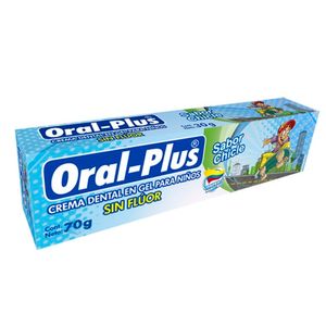 Crema dental ORAL PLUS sin fluor niño x70 g